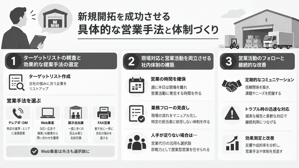新規開拓を成功させる具体的な営業手法と体制づくり