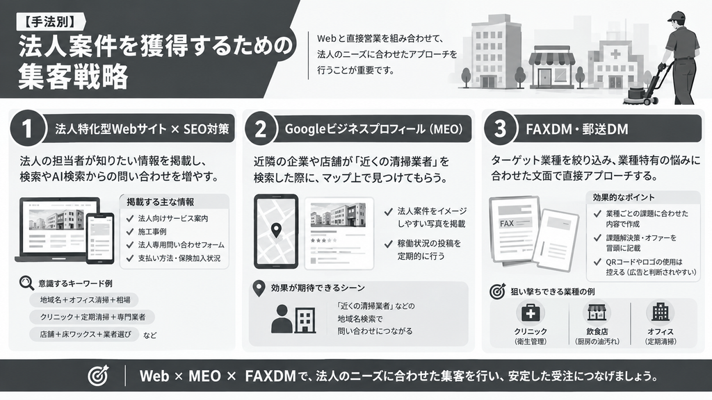 【手法別】法人案件を獲得するための集客戦略