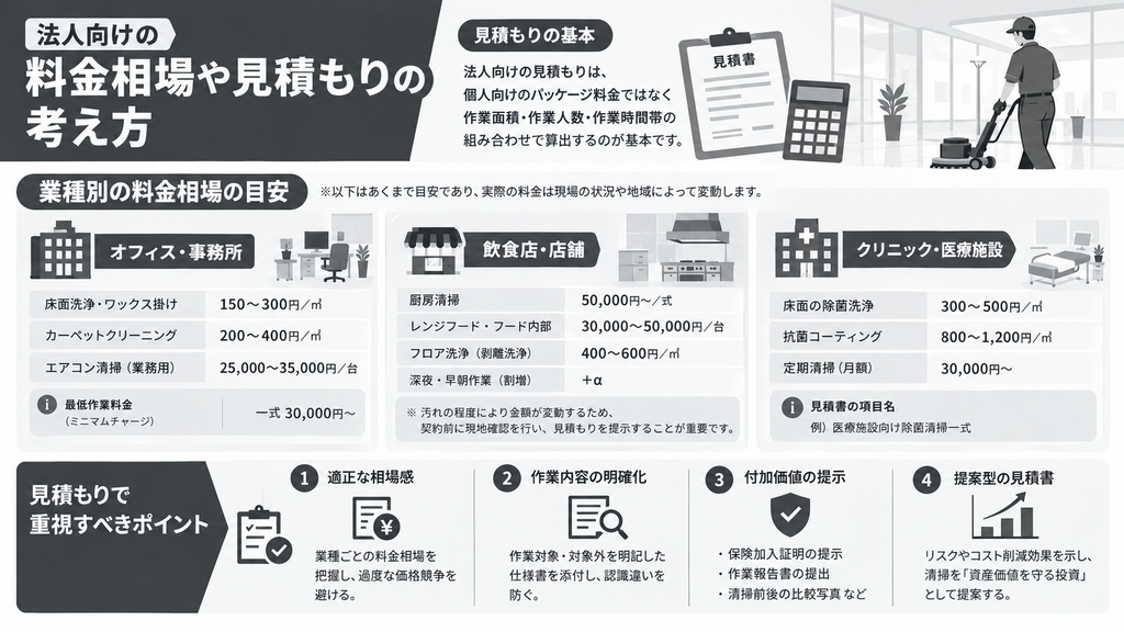 法人向けの料金相場や見積もりの考え方
