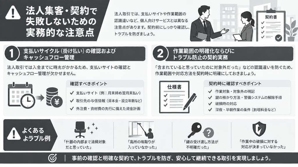 法人集客・契約で失敗しないための実務的な注意点