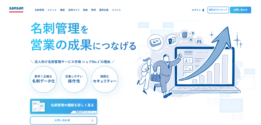 Sansan「名刺管理からDXへ」_紹介画像