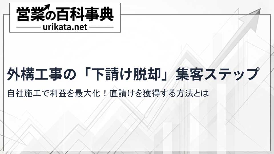 自社施工で利益を最大化！外構工事の下請け脱却に向けた集客ステップ