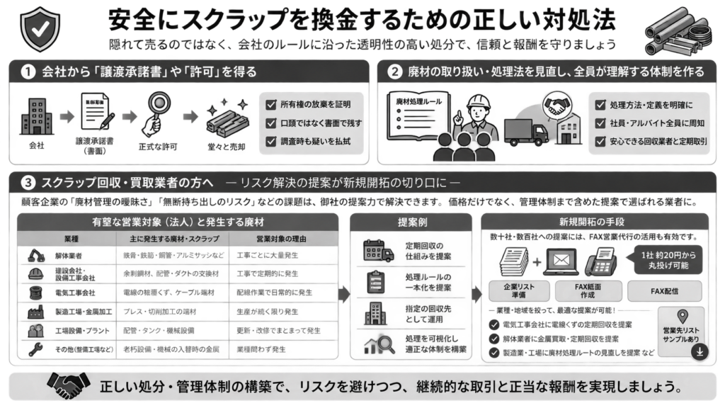 安全にスクラップを換金するための正しい対処法