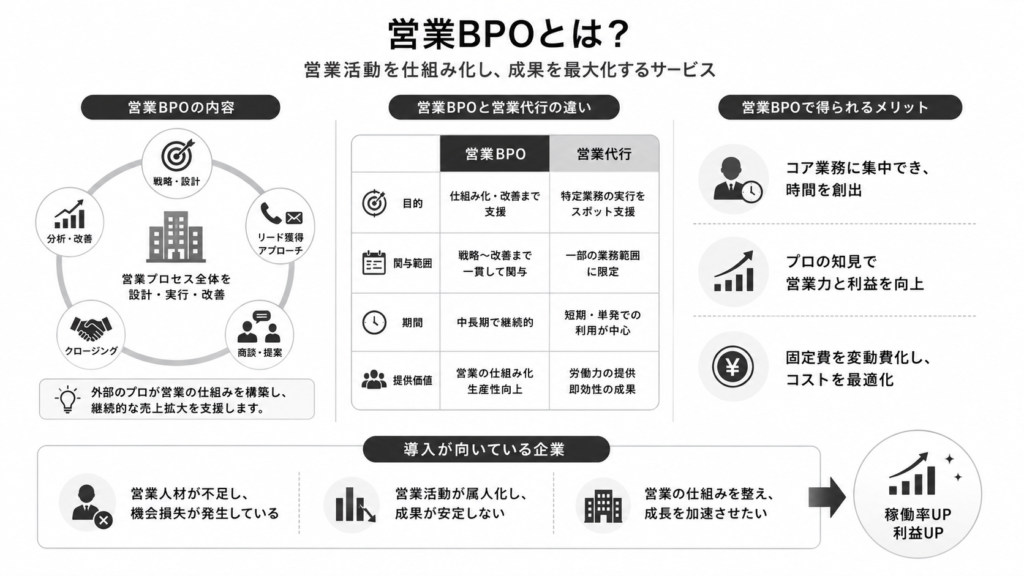 urikata.net_営業のBPO・代行サービスとは何か？導入するメリットや契約手続きまで解説