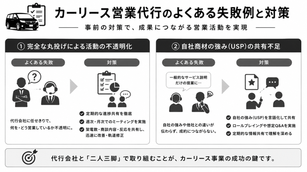 営業代行のよくある失敗例と対策