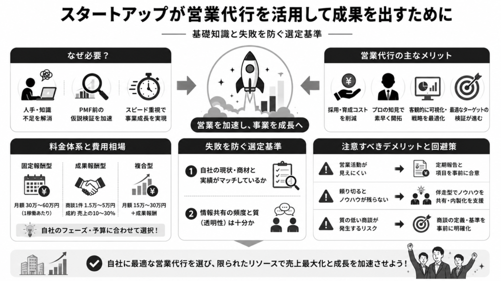 成果が出るスタートアップ向けの営業代行とは?費用相場とおすすめ会社を比較