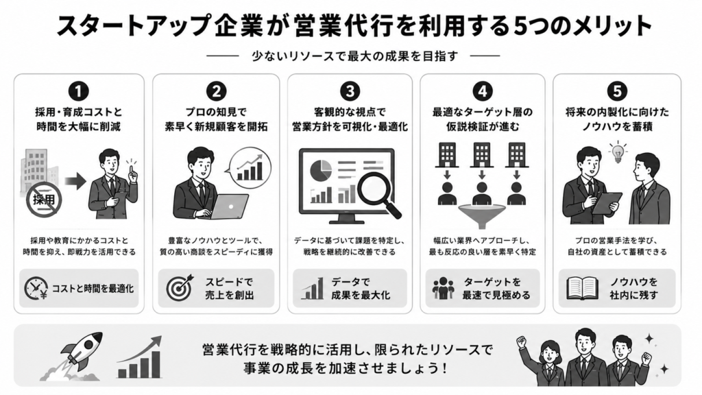 スタートアップ企業が営業代行を利用するメリット