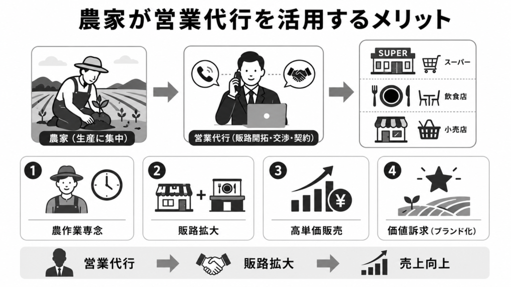 農作業に集中して売上向上!農家が営業代行を活用するメリットについて
