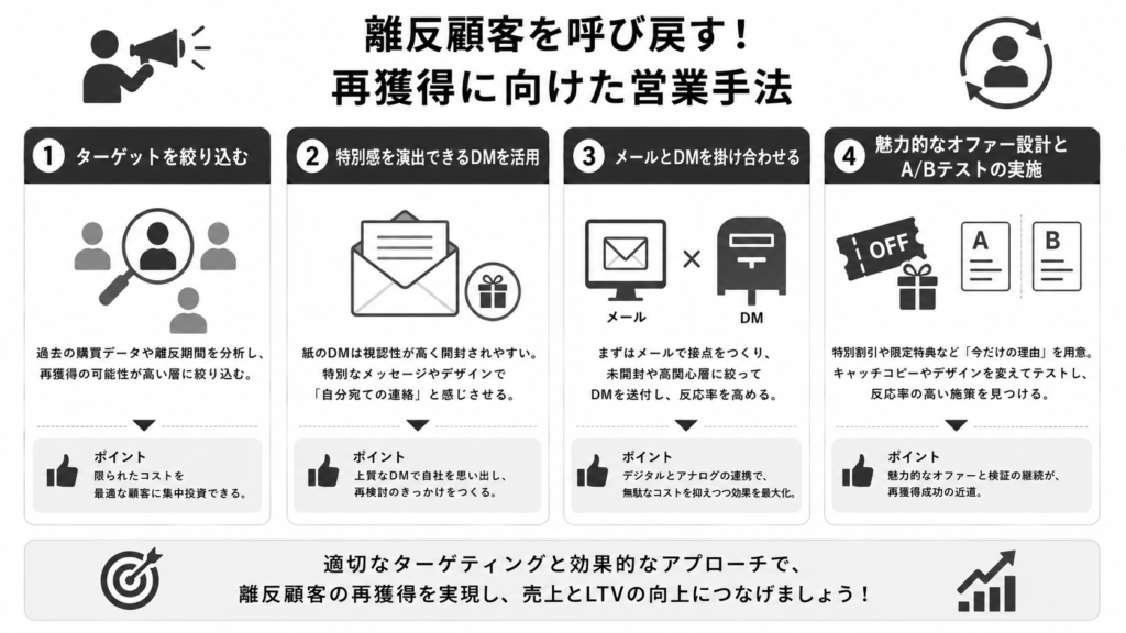 離反顧客を呼び戻す!再獲得に向けた営業手法