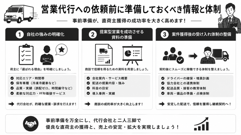 営業代行への依頼前に準備しておくべき情報と体制