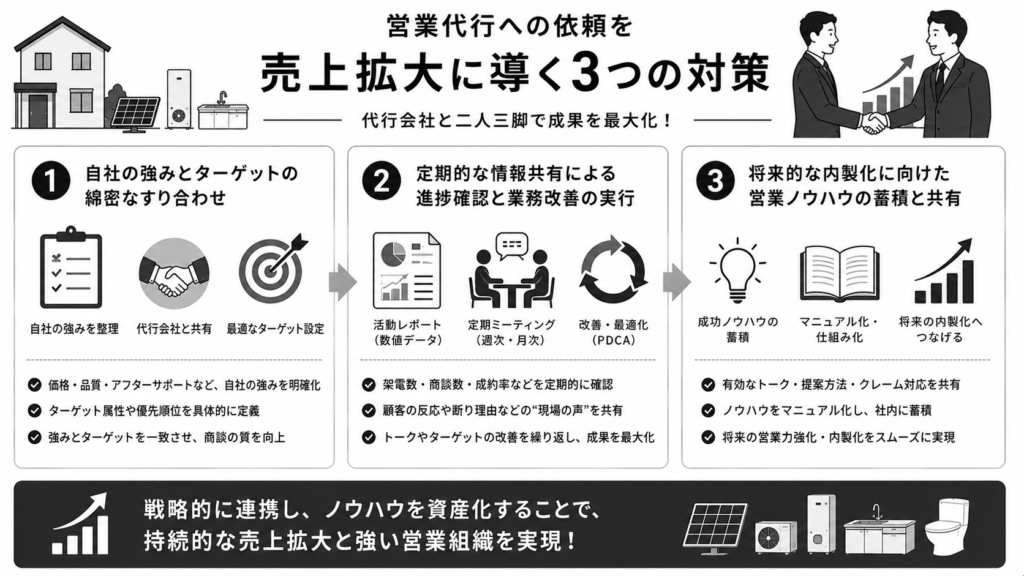 営業代行への依頼を売上拡大に導く対策