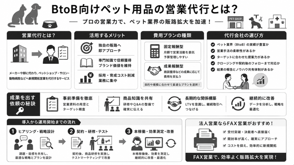 BtoB向けペット用品の営業代行とは?成果を出す依頼の秘訣