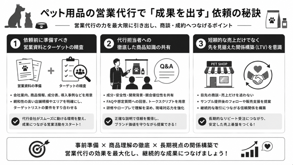ペット用品の営業代行で「成果を出す」依頼の秘訣