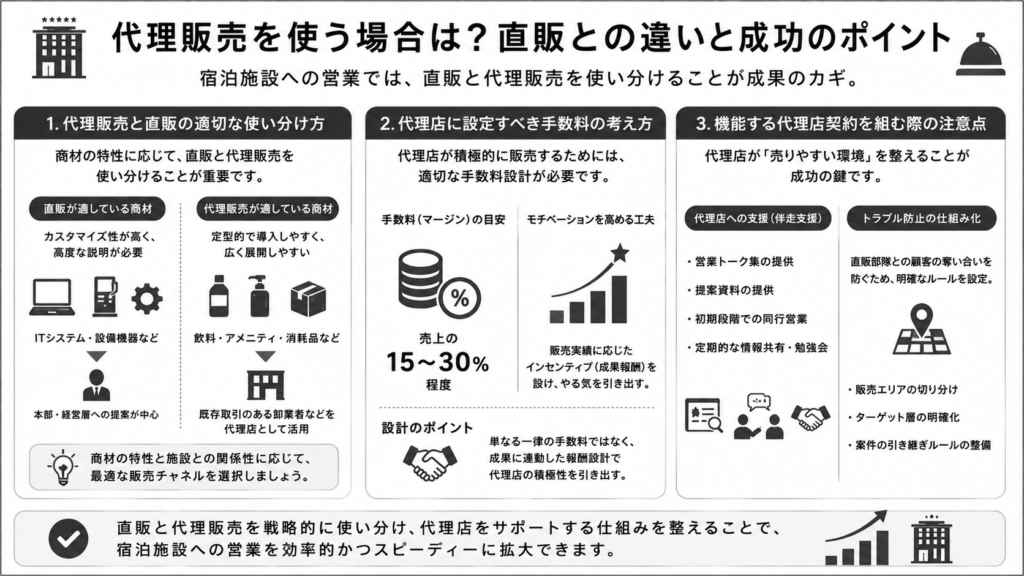 代理販売を使う場合は？直販との違いと成功のポイント