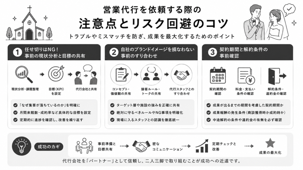 営業代行を依頼する際の注意点とリスク回避のコツ