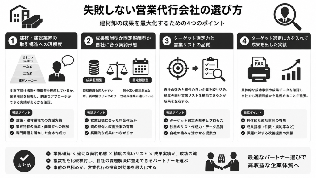 失敗しない営業代行会社の選び方