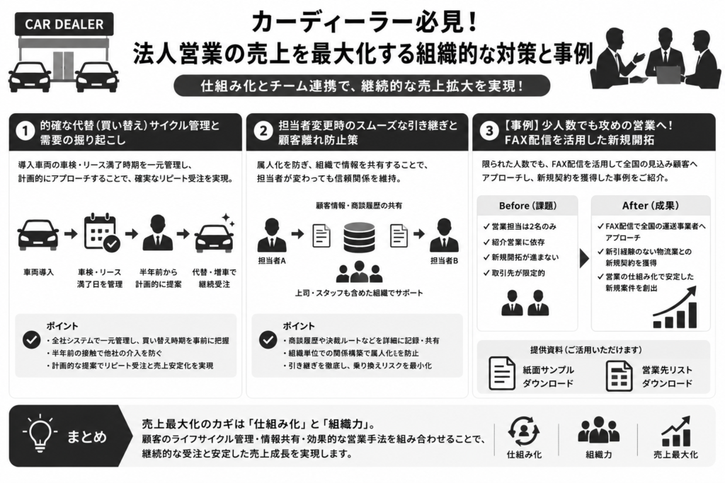 法人営業の売上を最大化する組織的な対策と事例