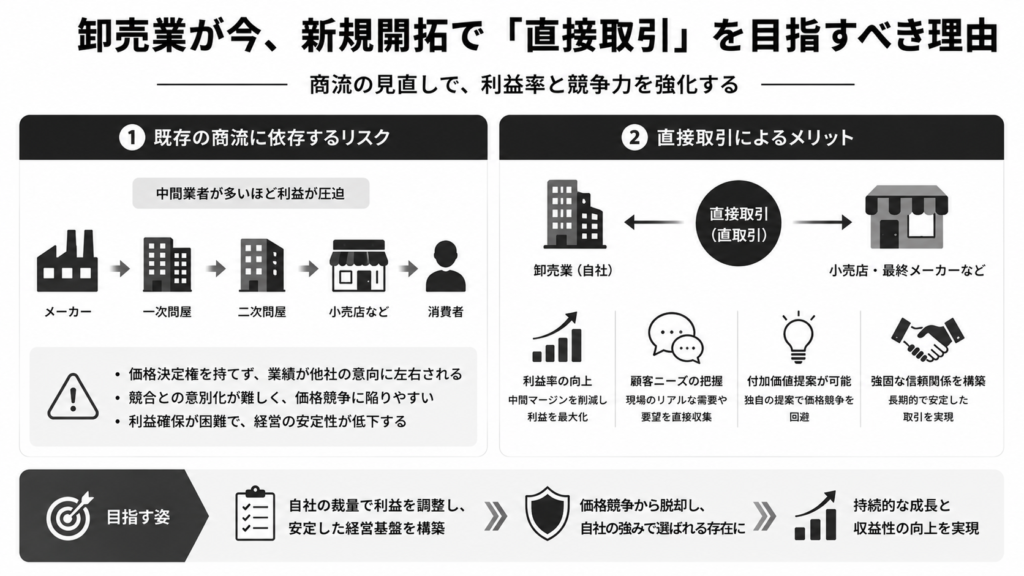 卸売業が今、新規開拓で「直接取引」を目指すべき理由