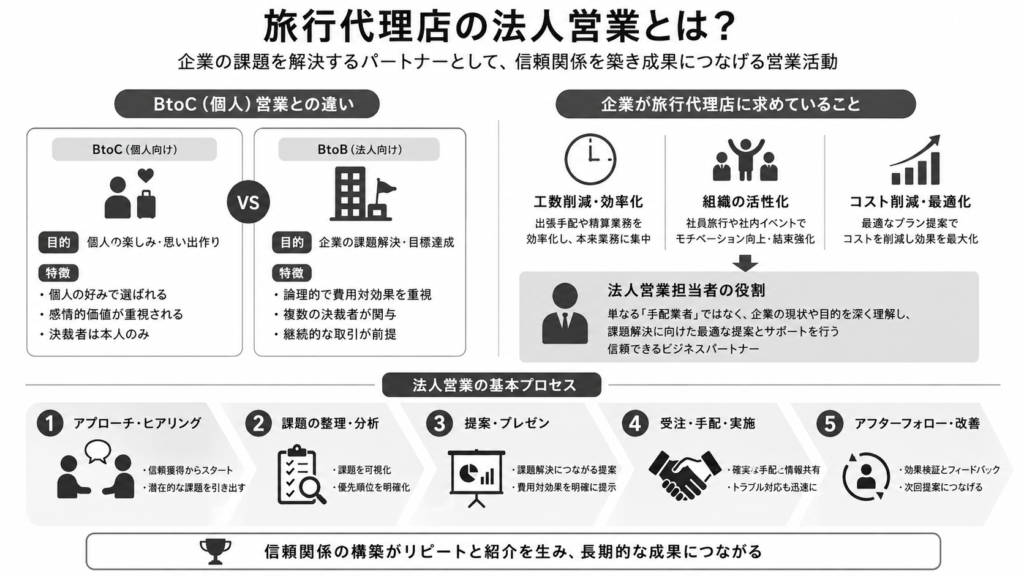 旅行代理店の法人営業とは?