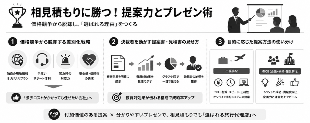 相見積もりに勝つ!提案力とプレゼン術