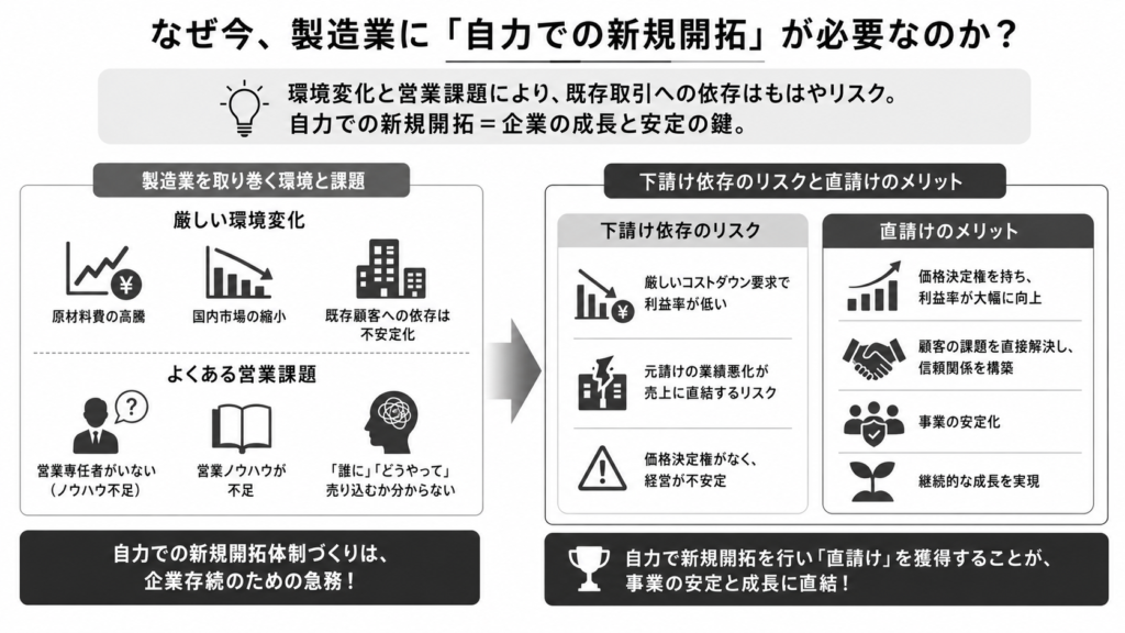 なぜ今、製造業に「自力での新規開拓」が必要なのか?