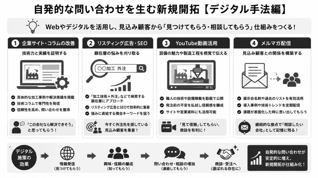 自発的な問い合わせを生む新規開拓【デジタル手法編】
