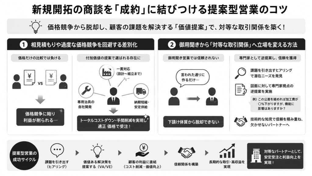 新規開拓の商談を「成約」に結びつける提案型営業のコツ