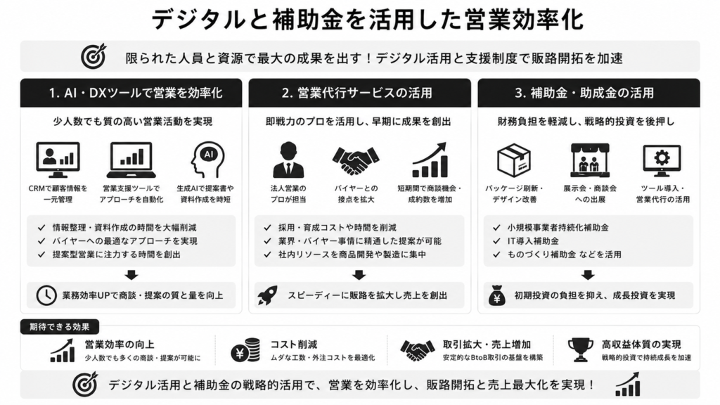 デジタルと補助金を活用した営業効率化