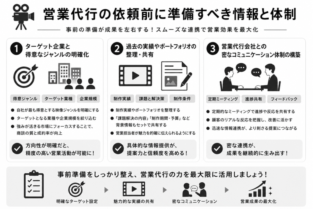 営業代行の依頼前に準備すべき情報と体制