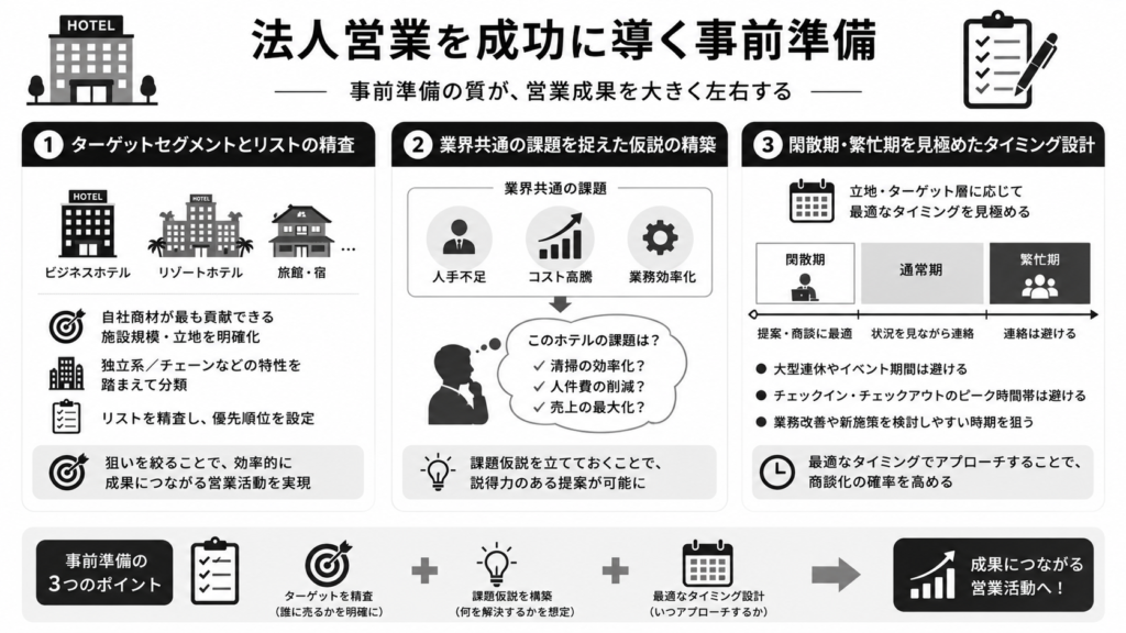 法人営業を成功に導く事前準備