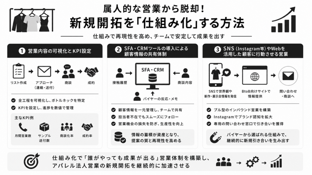 属人的な営業から脱却！新規開拓を「仕組み化」する方法
