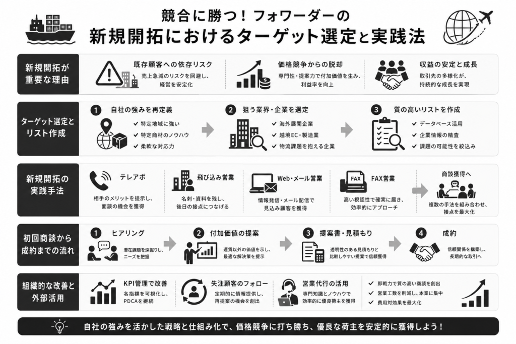 競合に勝つ！フォワーダーの新規開拓におけるターゲット選定と実践法