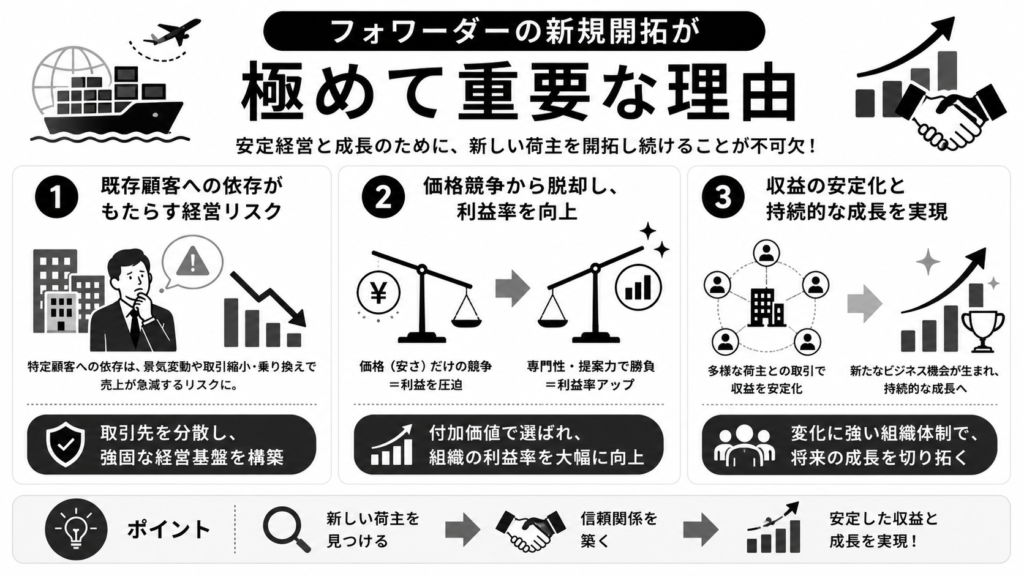 フォワーダーの新規開拓が極めて重要な理由