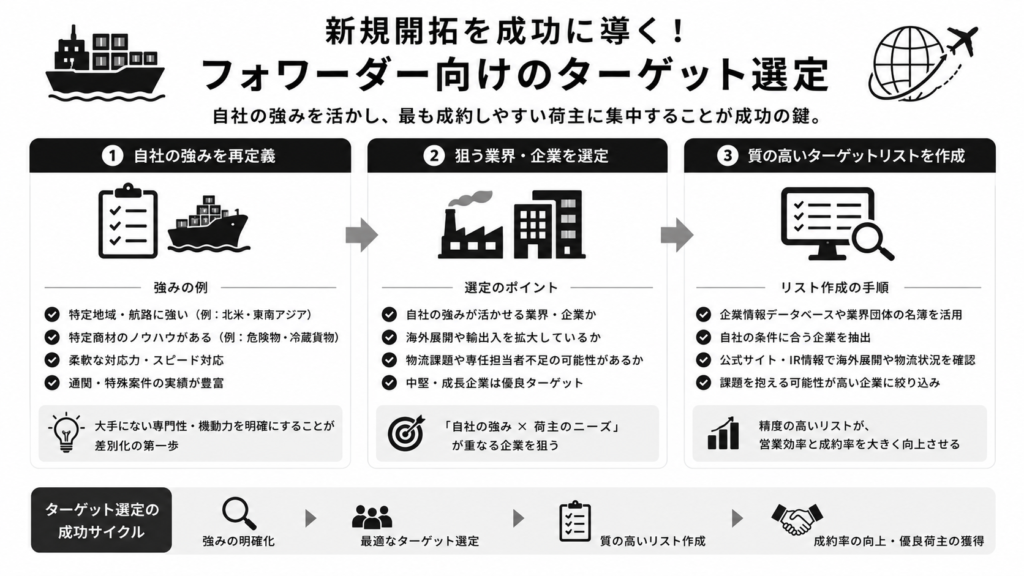新規開拓を成功に導く！フォワーダー向けのターゲット選定