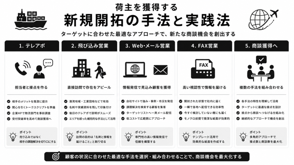 荷主を獲得する新規開拓の手法と実践法