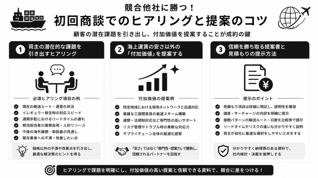 競合他社に勝つ！初回商談でのヒアリングと提案のコツ