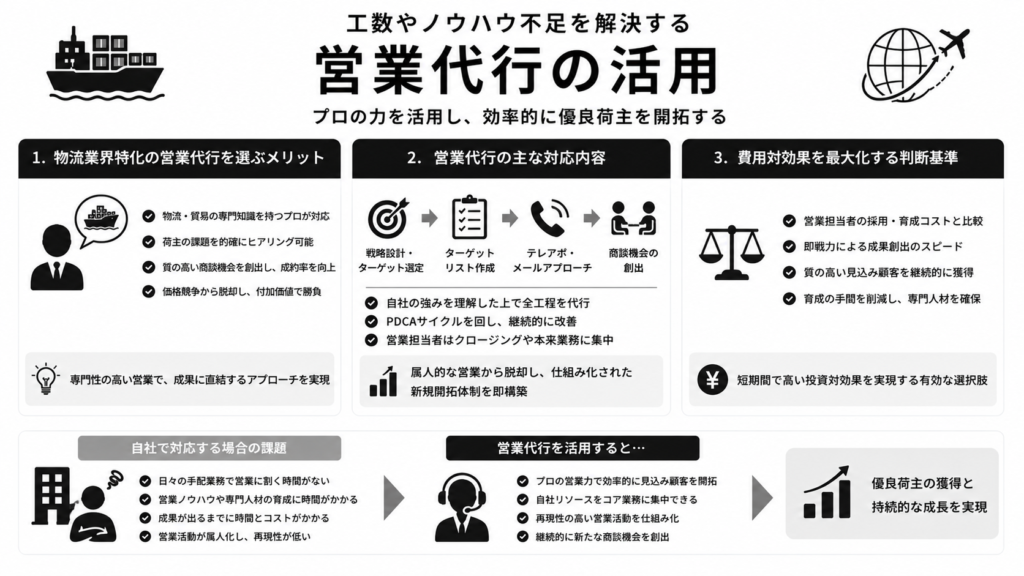 工数やノウハウ不足を解決する営業代行の活用