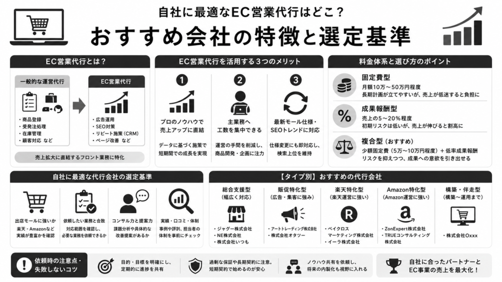 自社に最適なEC営業代行はどこ？おすすめ会社の特徴と選定基準