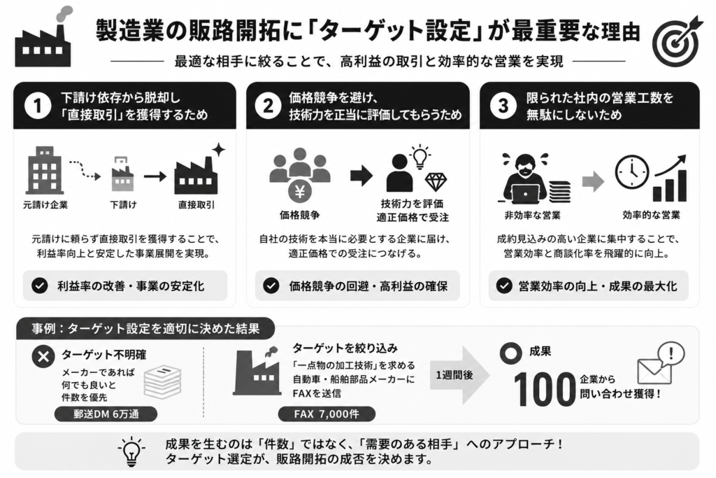 製造業の販路開拓に「ターゲット設定」が最重要な理由