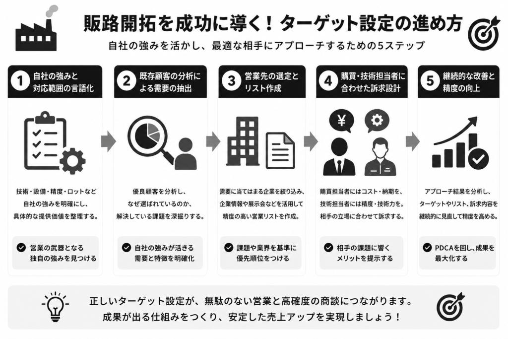 販路開拓を成功に導く！ターゲット設定の進め方