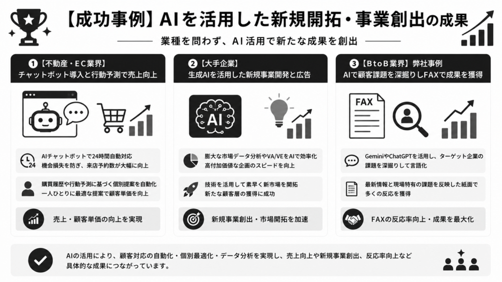 【成功事例】AIを活用した新規開拓・事業創出の成果
