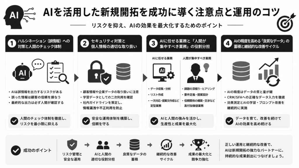AIを活用した新規開拓を成功に導く注意点と運用のコツ