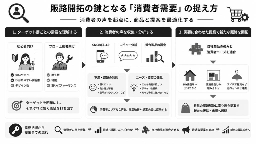 販路開拓の鍵となる「消費者需要」の捉え方