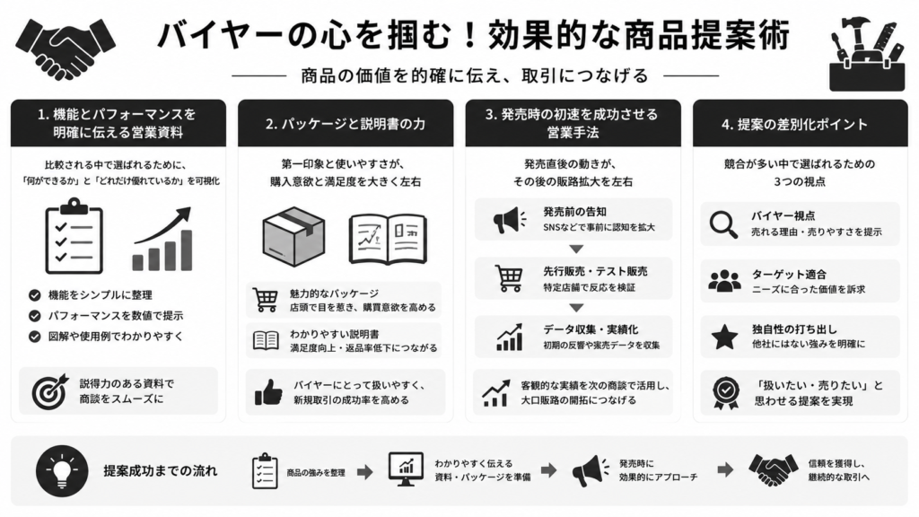 バイヤーの心を掴む!効果的な商品提案術