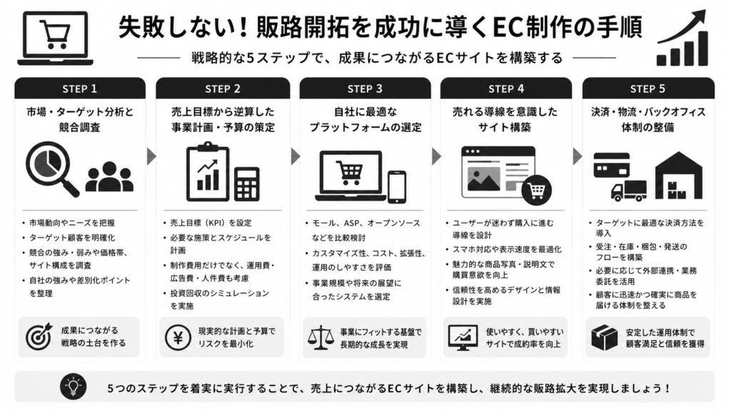 失敗しない!販路開拓を成功に導くEC制作の手順