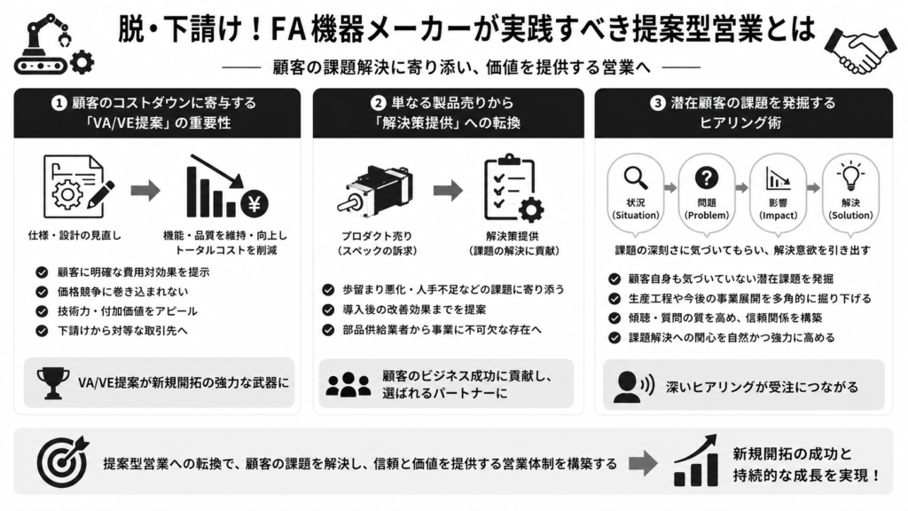 脱・下請け！FA機器メーカーが実践すべき提案型営業とは