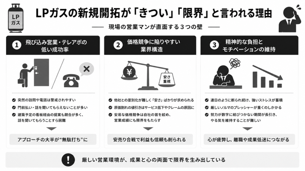 LPガスの新規開拓が「きつい」「限界」と言われる理由
