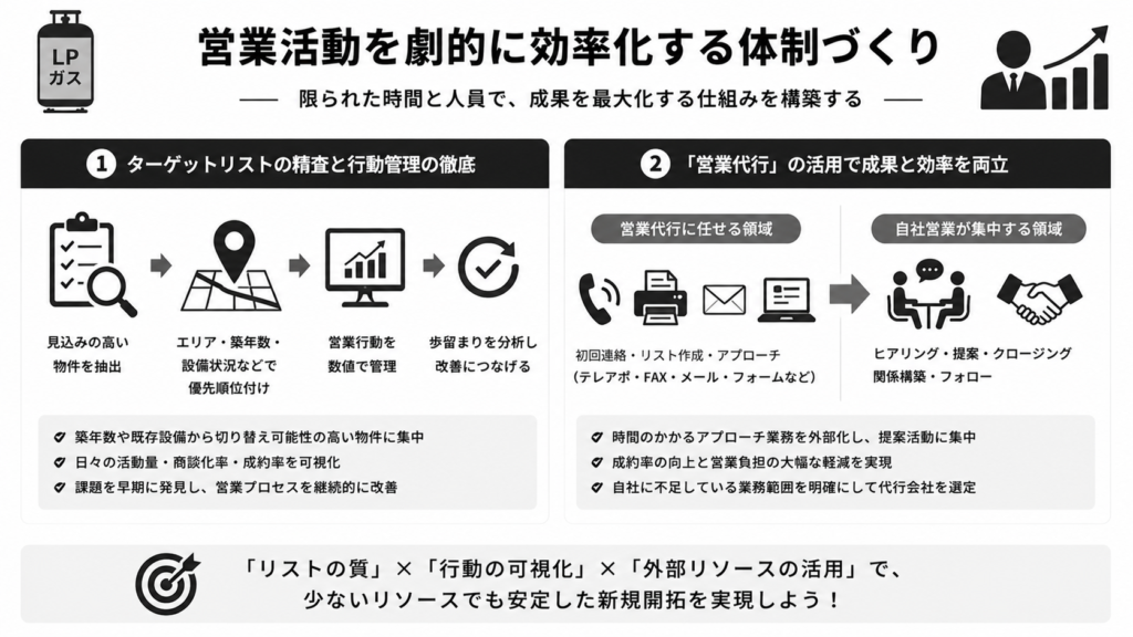 営業活動を劇的に効率化する体制づくり