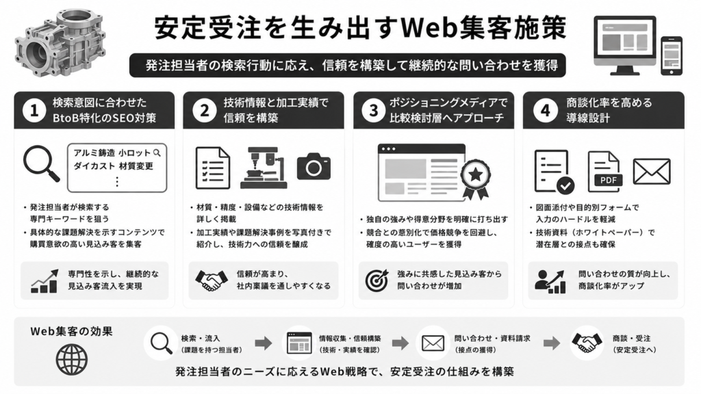 安定受注を生み出すWeb集客施策