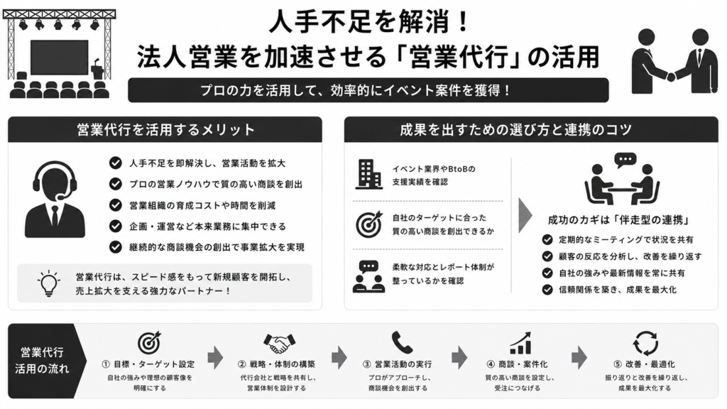 人手不足を解消!法人営業を加速させる「営業代行」の活用